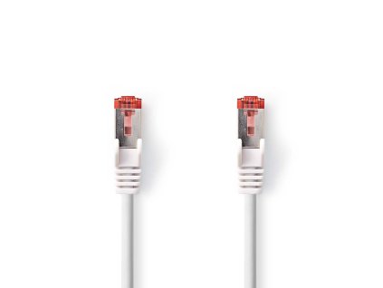 Cat 6a kabel | S / FTP | RJ45 Zástrčka | RJ45 Zástrčka | 1.50 m | Kulatý | LSZH | Bílá | Box