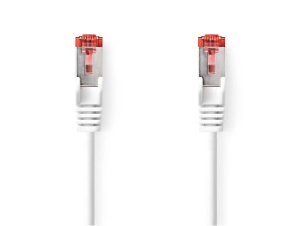 Cat 6a kabel | S / FTP | RJ45 Zástrčka | RJ45 Zástrčka | 10.00 m | Kulatý | LSZH | Bílá | Box