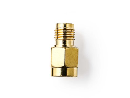 SMA Adaptér | SMA zásuvka reverzní polarita | SMA zástrčka | Pozlacené | 50 Ohm | Přímý | Měď | Zlatá | 2 kusů | Box