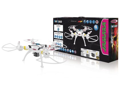 R/C Dron Payload Altitude 4+4 Kanál RTF / Foto / Video / Nahrávání zvuku / Gyro Uvnitř / Se Světly / Otáčení o 360 2,4GHz Ovladač Bílá