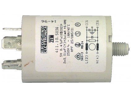 Kondenzátor rozběhový 0.47uf / 450 V s fastony (W1-11306/A)