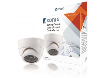 Atrapa interiérové bezpečnostní CCTV natáčecí DOME kamery König SAS-DUMMYCAM60