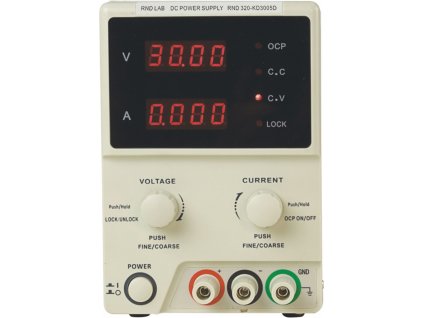 Laboratorní napájecí zdroj,1 kanál, 0÷30 VDC, 0÷5 A, RND320-KD3005D