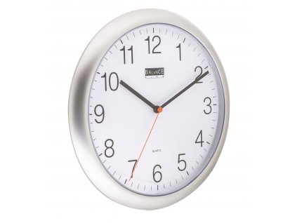 Analogové nástěnné hodiny 25 cm stříbrné, Balance 506819