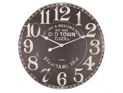 Retro analogové nástěnné hodiny 60 cm dřevěné, Balance 306811