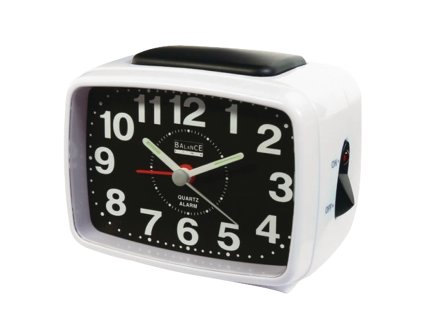 Klasický budík Quartz bílý, Balance 982176