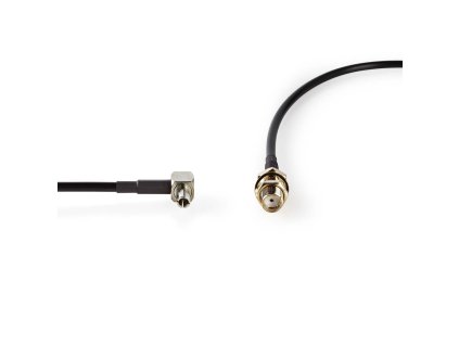 Anténní kabel | SMA zásuvka | TS9 | Pozlacené | 50 Ohm | 1x Stíněný | 0.20 m | Kulatý | PVC | Černá | Box