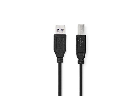 USB kabel | USB 3.2 Gen 1 | USB-A Zástrčka | USB-B Zástrčka | 5 Gbps | Poniklované | 2.00 m | Kulatý | PVC | Černá | Box