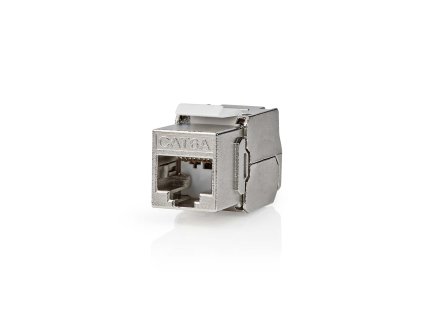 Nedis keystone RJ45, S/FTP, CAT6a, samozářezový, kovový (CCGB89730ME)