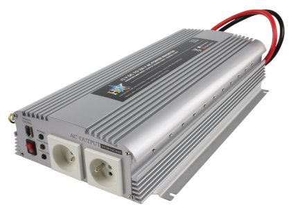 HQ měnič napětí 12 V na 230 V, 1700 W, CZ zásuvky, HQ-INV1700/12F