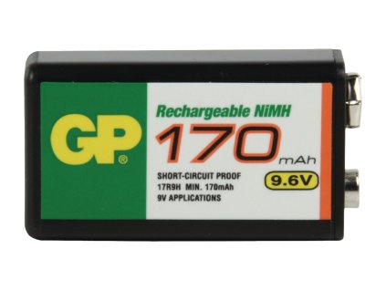 Nabíjecí baterie GP Industrial 17R9H NiMH E-Block 9.6 V Industrial 170 mAh, 1ks (NIMH-GP9V6)
