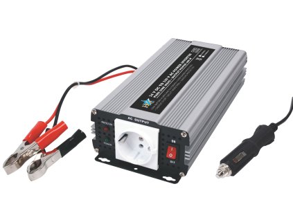 HQ měnič napětí sínus 24 V na 230 V, 600 W, zásuvka shuko, HQ-PURE600-24