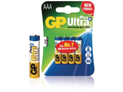 Alkalická baterie GP Ultra+ AAA 1.5 V, 4ks