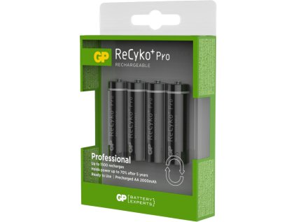 Nabíjecí baterie GP ReCyko+ Professional NiMH AA 1.2V 2000mAh - 4ks, GP-R2U-AA-01