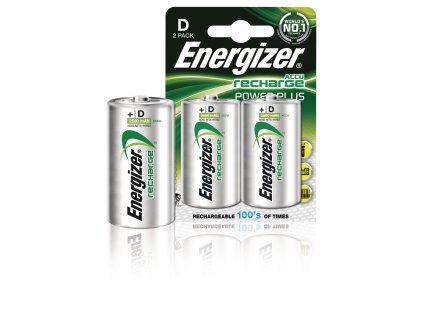 Nabíjecí baterie Energizer NiMH R20 1.2V 2500mAh - 2ks, ENRD2500P2