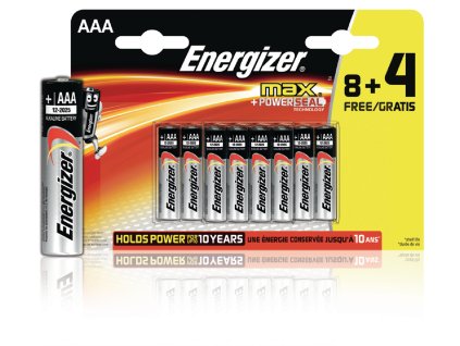 Alkalická baterie Energizer Max AAA 1.5V, 12ks, EN-E300112200