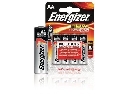 Alkalická baterie Energizer Max AA 1.5V, 4ks, EN-E300112500