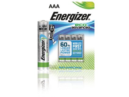 Alkalická baterie Energizer Eco Advanced AAA 1.5V, 4ks, EN-53541069300
