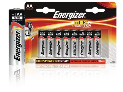 Alkalická baterie Energizer Max AA 1.5V, 12ks, EN-53541025900
