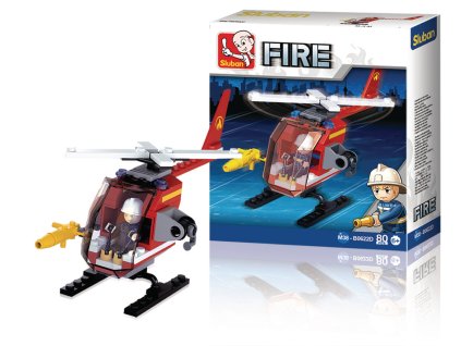 Stavebnicové Kostky Fire Serie Helikoptéra