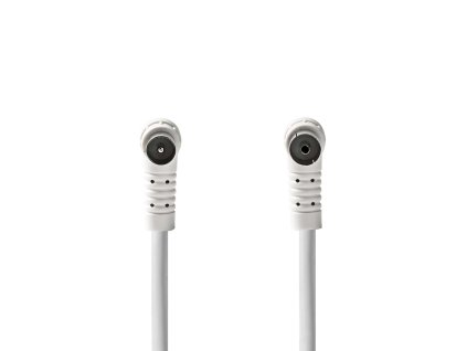 Koaxiální Kabel | IEC (Koax) Zástrčka | IEC (Koax) Zásuvka | Poniklované | 120 dB | 75 Ohm | 4x Stíněný | 10.0 m | Kulatý | PVC | Bílá | Box