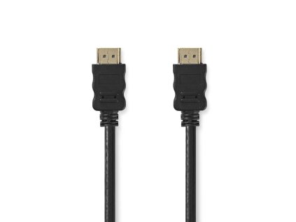 High Speed HDMI™ kabel s Ethernetem | Konektor HDMI ™ | Konektor HDMI ™ | 4K@30Hz | ARC | 10.2 Gbps | 15.0 m | Kulatý | PVC | Černá | Label