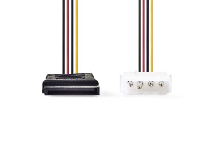Interní Napájecí kabel | Molex Zástrčka | SATA 15kolíková žena | Pozlacené | 0.15 m | Kulatý | PVC | Vícebarevné | Box