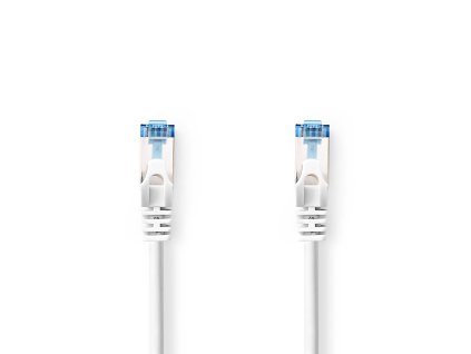 Síťový kabel CAT6a | S / FTP | RJ45 Zástrčka | RJ45 Zástrčka | 1.00 m | Snagless | Kulatý | LSZH | Bílá | Label