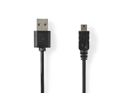 USB kabel | USB 2.0 | USB-A Zástrčka | USB Micro B 5-Pin Female | 480 Mbps | Poniklované | 2.00 m | Kulatý | PVC | Černá | Label