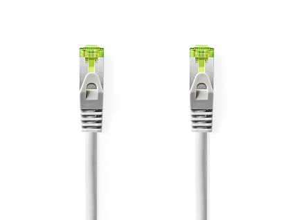 Nedis síťový kabel S/FTP CAT7, zástrčka RJ45 - zástrčka RJ45, 2 m, Snagless, LSZH, šedá (CCGL85420GY20)