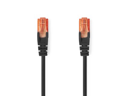 Nedis nestíněný síťový kabel U/UTP CAT6, zástrčka RJ45 - zástrčka RJ45, 5 m, černá (CCGL85200BK50)
