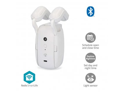 Nedis SmartLife robot pro ovládání závěsů na tyči, Bluetooth, baterie 4000 mAh, USB, bílá (BTMC10WT1PC)