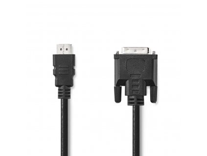 Nedis propojovací kabel zástrčka HDMI - zástrčka DVI-D 24+1-Pin, 2 m, černá (CCGL34800BK20)