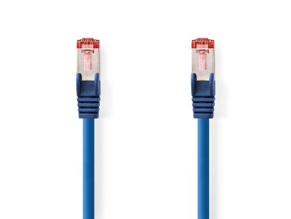 Nedis síťový kabel S/FTP CAT6, zástrčka RJ45 - zástrčka RJ45, 8 m, LSZH, modrá (CCGL85221BU50)