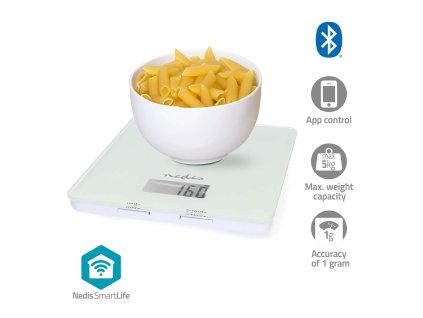 Nedis KASC800WTW SmartLife kuchyňská váha Bluetooth, bílá