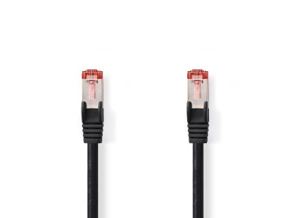 Nedis síťový kabel S/FTP CAT6, zástrčka RJ45 - zástrčka RJ45, 10 m, LSZH, černá (CCGL85221BK100)