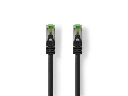Nedis síťový kabel S/FTP CAT7, zástrčka RJ45 - zástrčka RJ45, 1 m, Snagless, LSZH, černá (CCGL85420BK10)