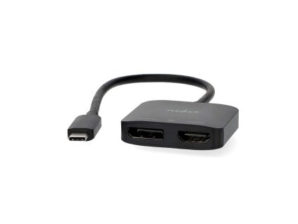 USB-C™ Adaptér | USB 3.2 Gen 1 | USB-C™ Zástrčka | DisplayPort Zásuvka / Výstup HDMI™ | 8K@30Hz | 0.20 m | Kulatý | Poniklované | Černá | Box