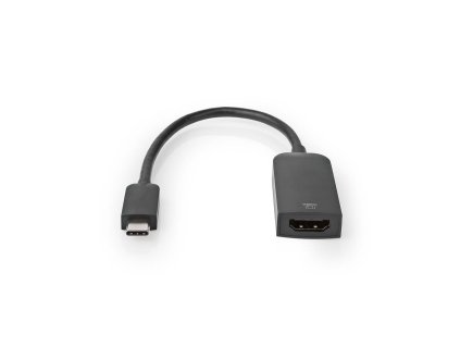 USB-C™ Adaptér | USB 3.2 Gen 1 | USB-C™ Zástrčka | HDMI ™ Zásuvka | 4K@60Hz | 0.20 m | Kulatý | Poniklované | PVC | Černá | Box