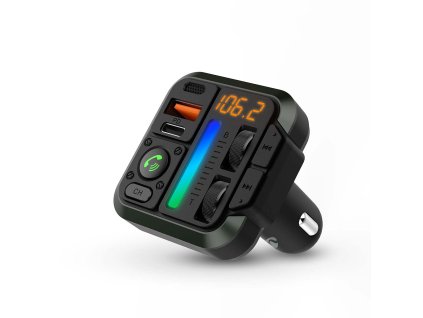 Nedis CATR2024BK FM transmitter / Bluetooth / mikrofon / rychlonabíjení / PD 18 W / PD 24 W / posílení basů /Google Assistant / Siri