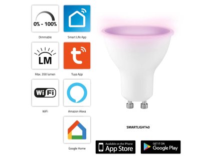 SMARTLIGHT40 Chytrá barevná LED lampa s Wi-Fi