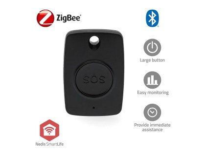 Inteligentní Nouzové Tlačítko | Zigbee 3.0 | Typ baterie: CR2450 | Černá