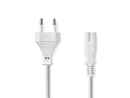 Nedis napájecí kabel zástrčka EURO - IEC-320-C7, 3 m, bílá (CEGL11040WT30)
