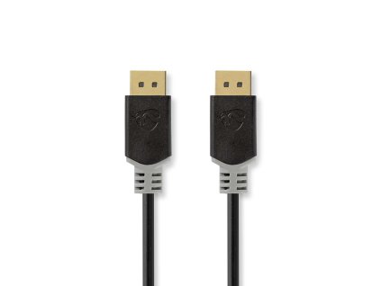 Displayport kabel | DisplayPort Zástrčka | DisplayPort Zástrčka | 8K@60Hz | Pozlacené | 2.00 m | Kulatý | PVC | Černá | Box