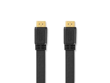 High Speed HDMI™ kabel s Ethernetem | Konektor HDMI ™ | Konektor HDMI ™ | 4K@30Hz | 10.2 Gbps | 2.00 m | Plochý | PVC | Černá | Label