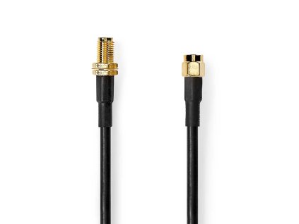 Nedis koaxiální WLAN anténní kabel SMA zástrčka – SMA zásuvka, 10 m (CSGL02400BK100)