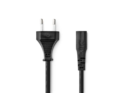 Nedis kabel zástrčka EURO - IEC320 C1, černý, 2 m (CEGL11060BK20)