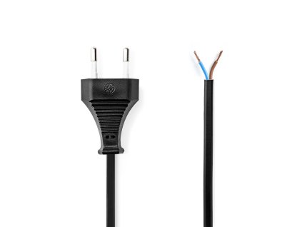 Napájecí flexo Euro kabel 2 x 0.75 mm, 2 m, černá (CEGL11700BK20)