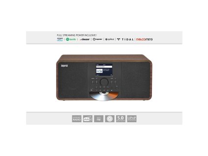 Imperial DABMAN i205 hybridní CD radiopřijímač DAB+, FM, Internet, Bluetooth, dekor hnědé dřevo
