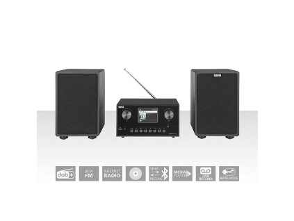 DABMAN i310 CD Hybridní Micro HiFi systém DAB+, FM, Internet, Bluetooth, černá